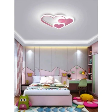 Lampa do pokoju dziecięcego LED w kształcie serca 66W + PILOT 418 - Decorativi